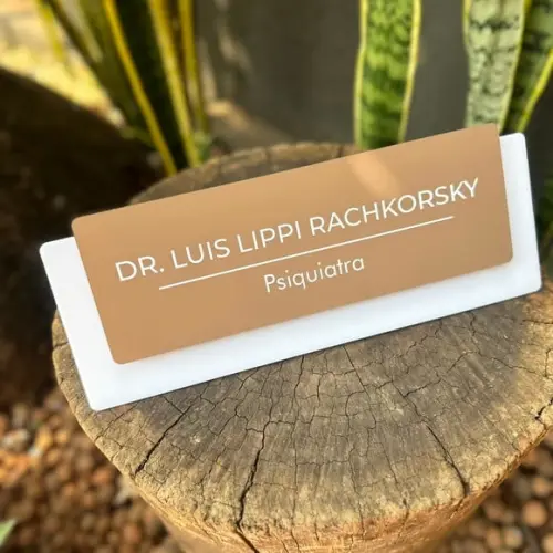 Placas de Id. de Sala Modelo Ardósia Acrílico com Troca
