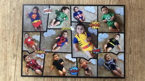 Quadro Acompanhamento do Bebe Super Herói