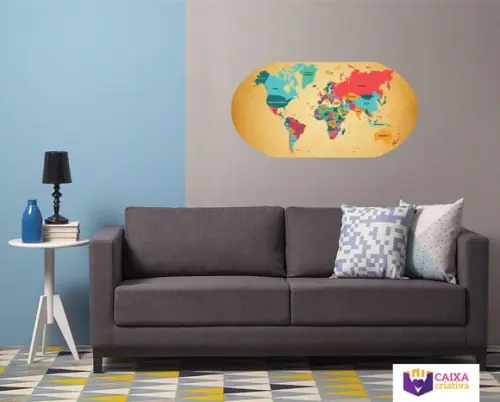 Quadro Mapa Mundi