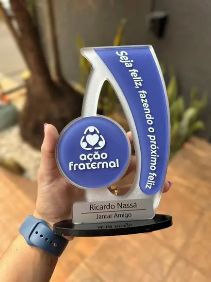 Troféu Homenagem em Acrílico