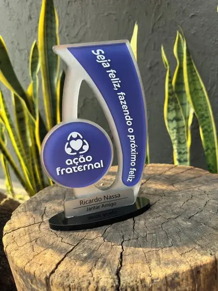 Troféu Homenagem em Acrílico