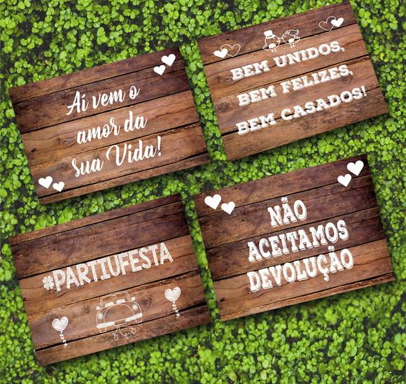 4 Plaquinhas para Daminhas ou Pajens