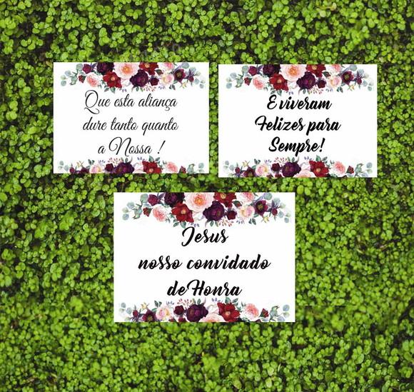3 Placas para Pajens e Daminhas - Qualquer Frase