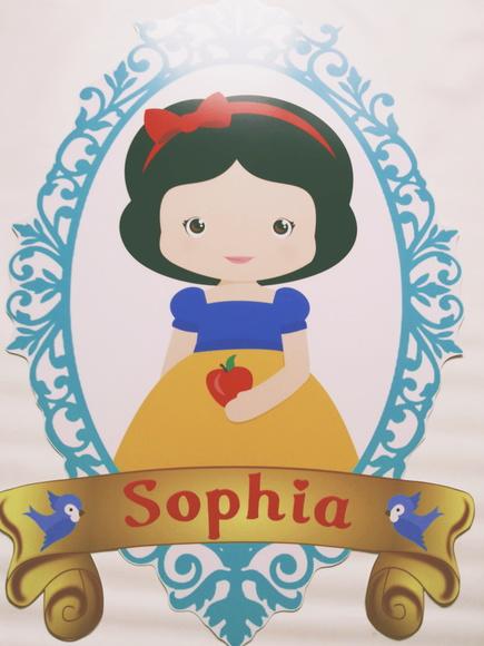 Branca de neve - placa decorativa