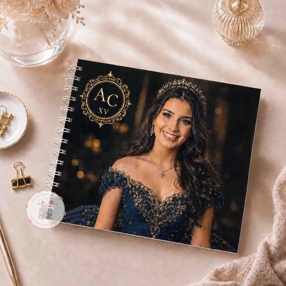 Caderno de Assinaturas com Foto - 15 Anos
