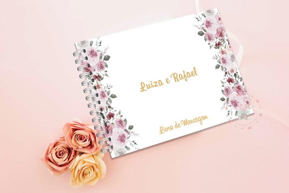 Caderno de Assinaturas e Mensagens - Casamento