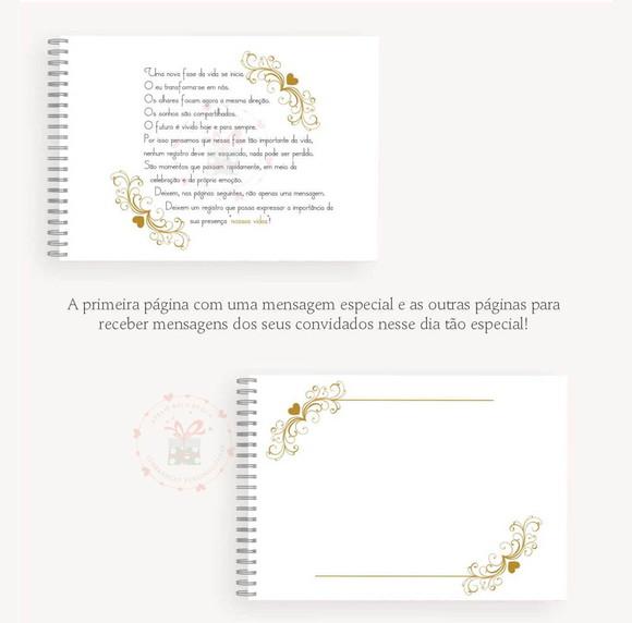 Caderno de Assinaturas e Mensagens Casamento