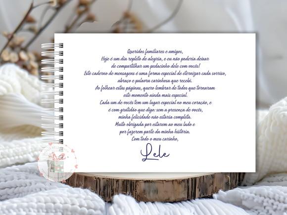 Caderno de Mensagens e Caneta - Debutante