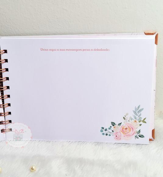 Caderno de Mensagens e Caneta - Debutante