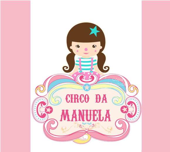 Circo rosa - Placa em pvc