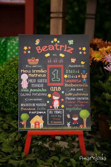 Festa Chapéuzinho Vermelho - Chalkboard