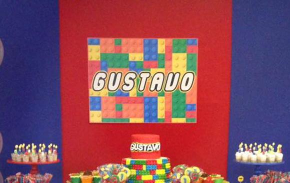 Festa lego - Placa decorativa