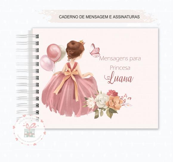 Livro de Assinaturas e Mensagem Princesa