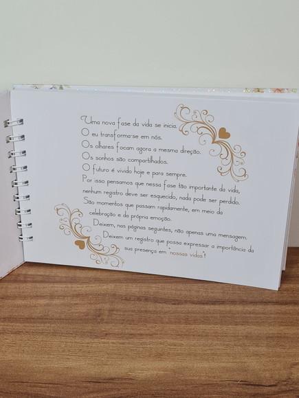 Livro de Assinaturas e Mensagens - Casamento