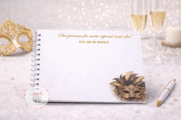 Livro de Assinaturas e Mensagens - Baile de Máscaras