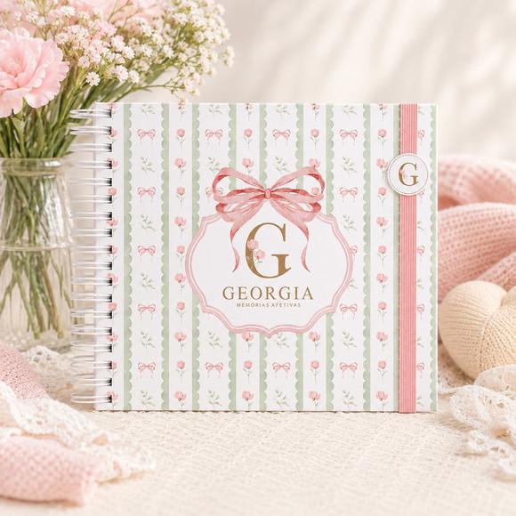 Livro do Bebê Personalizado Menina 0 a 5 Anos | Álbum Laços