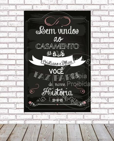 Painel Bem Vindos - Casamento