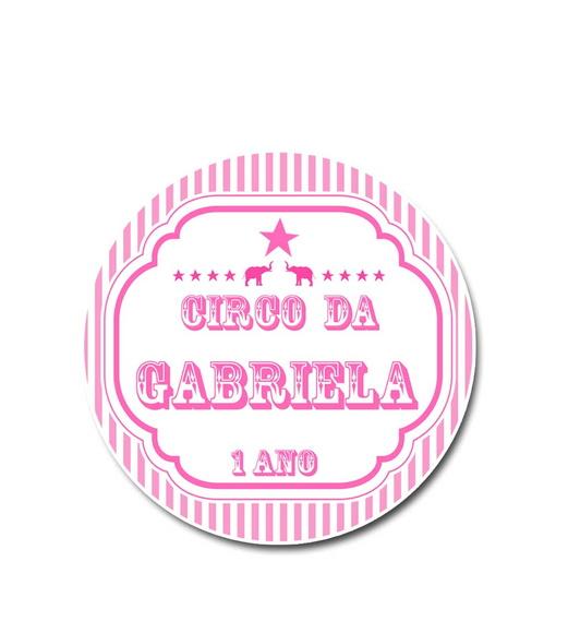 Painel Circo Rosa - Placa