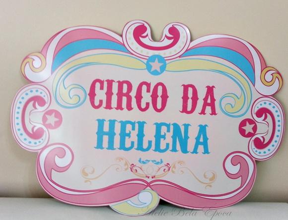 Painel de Aniversário - Circo Rosa