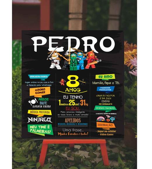 Painel de Aniversário - Lego Ninja Go