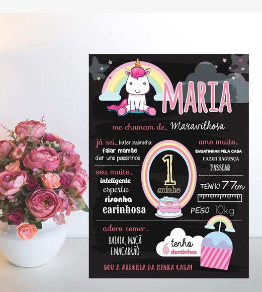 Painel de Aniversário - Unicórnio