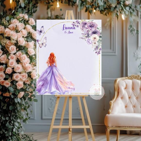 Painel de Assinatura Menina Ruiva