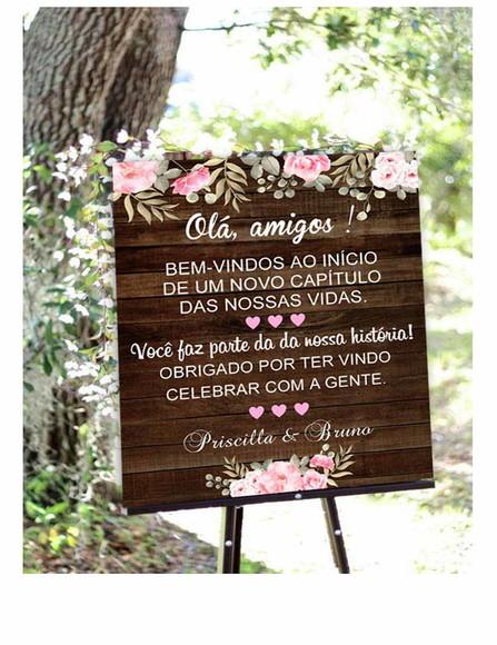 Painel para Recepção - Bem Vindos