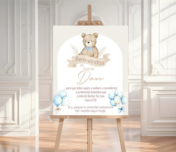 Painel para Chá de Bebê - Urso