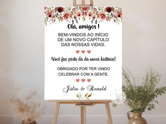 Painel para Recepção - Bem Vindos