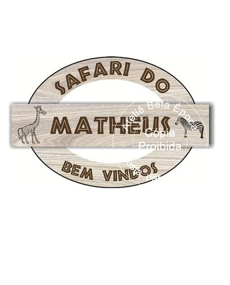 Placa - festa safari