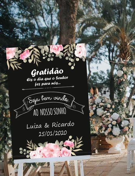Placa Casamento -bem-vindos ao Nosso Casamento