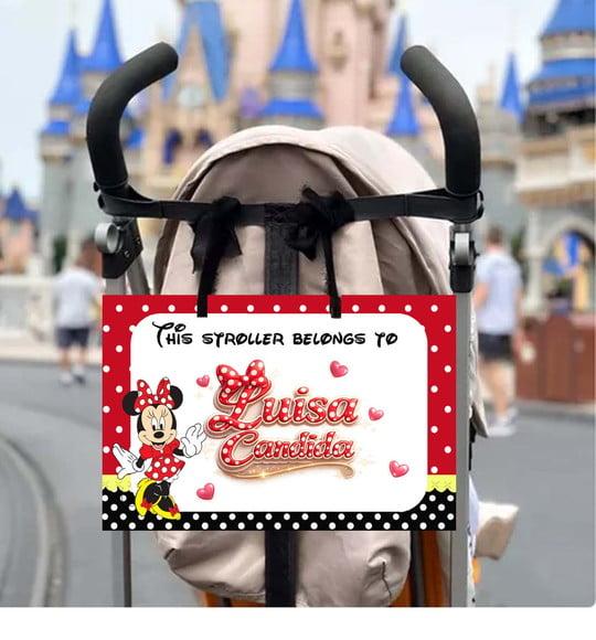 Placa de Identificação para Carrinho de Bebê-turma do Mickey