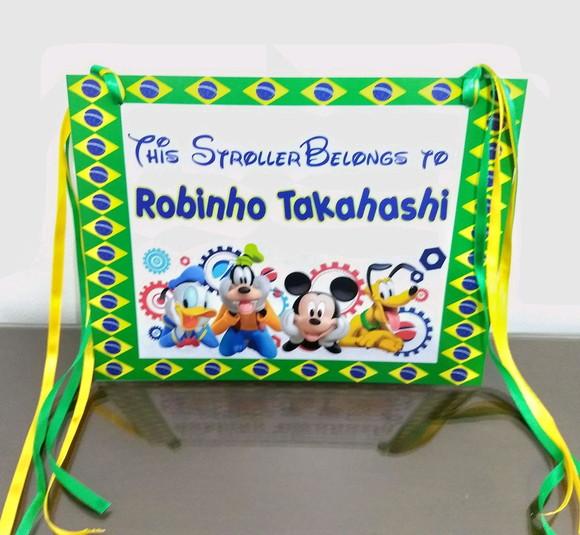 Placa de Identificação para Carrinho de Bebê