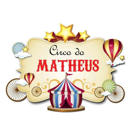 Placa Decorativa em Pvc - Tema Circo