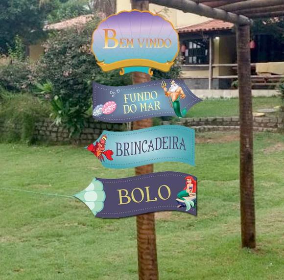 Placa de Sinalização - Pequena Sereia