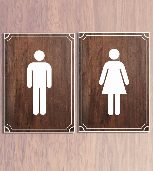 Placa para Banheiro - Toalette