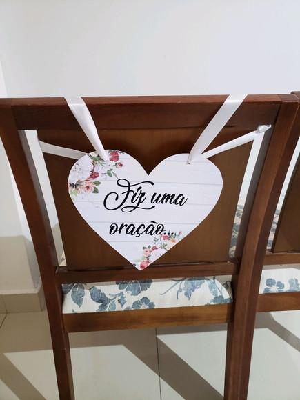 Placa para Cadeira dos Noivos