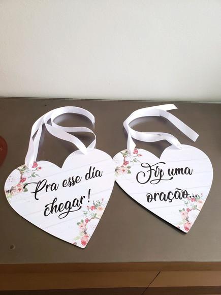 Placa para Cadeira dos Noivos