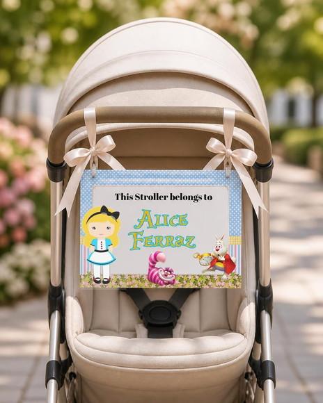 Placa para Carrinho de Bebê - Ideal para Viagem e Parques
