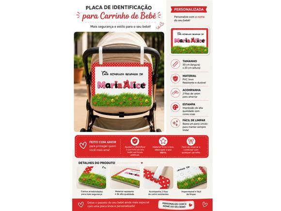 Placa para Carrinho Disney 2026 Personalizada com Nome