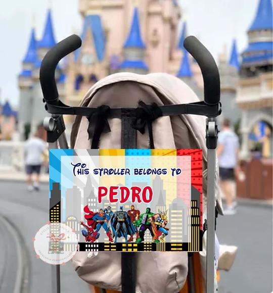 Placa para Carrinho Disney 2026 Personalizada com Nome
