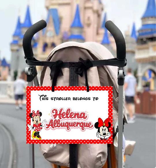 Placa para Carrinho Disney 2026 Personalizada com Nome