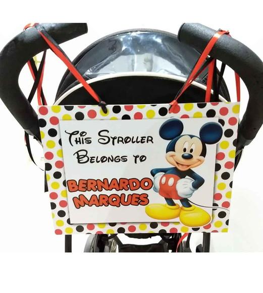 Placa para Carrinho Disney 2026 Personalizada com Nome