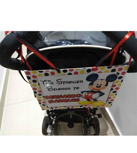Placa para Carrinho Disney 2026 Personalizada com Nome