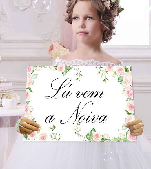 Placa para Casamento - Lá Vem a Noiva!