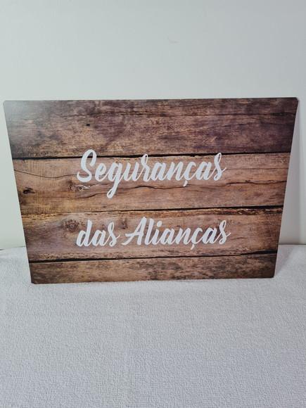 Placa para Casamento -lá Vem a Noiva