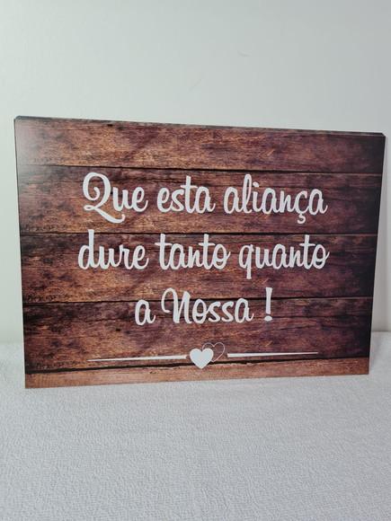 Placa para Casamento -lá Vem a Noiva