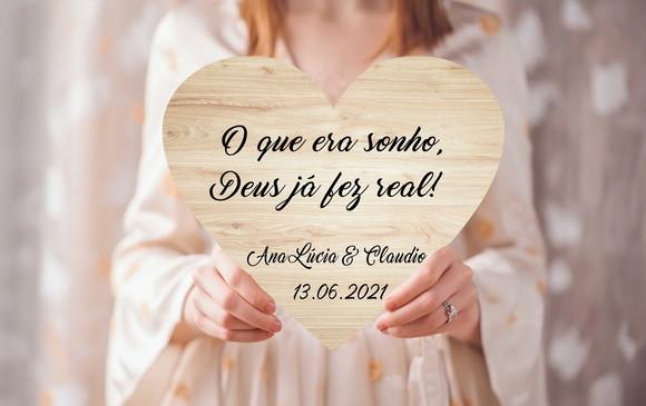 Placa para Casamento -o Que Era Um Sonho