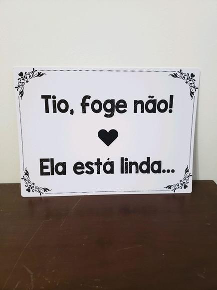 Placa para Casamento- Ela Está Linda