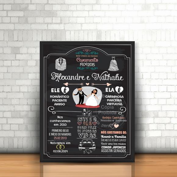 Placa para Recepção -bem Vindos ao Nosso Casamento